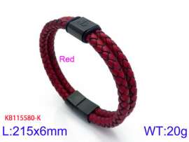 Stainless Steel Leather Bracelet