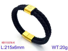 Stainless Steel Leather Bracelet