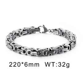 luxury stainless steel Vintage byzantine Men bracelet