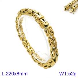 Gold-Plating Safety buckle, versatile square chain, cast imperial double-layer chain Bracelet