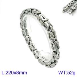 Safety buckle, versatile square chain, cast imperial double-layer chain Bracelet(Men)