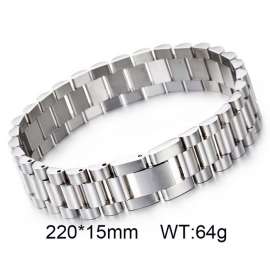 Steel colored classic foreign trade stainless steel adjustable strap bracelet